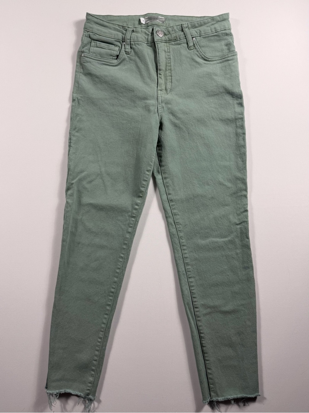 KUT From The Kloth Reese Fab Ab Sage Green High Rise Straight Jeans 4 Earth Tone